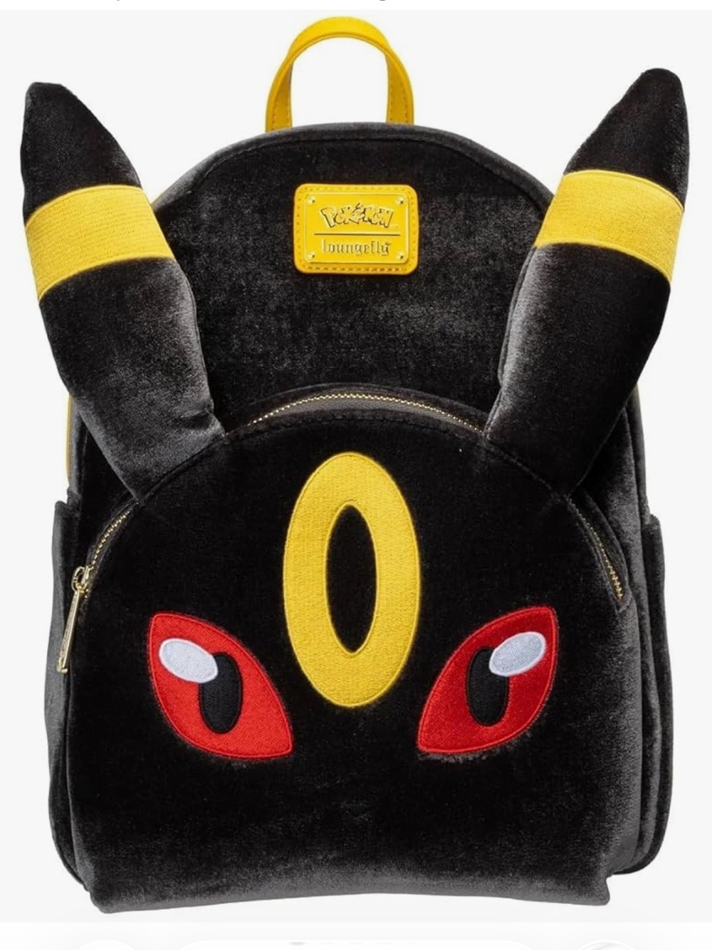 Loungefly Kids Pokémon Umbreon Plush Backpack in Black, Yellow & Red